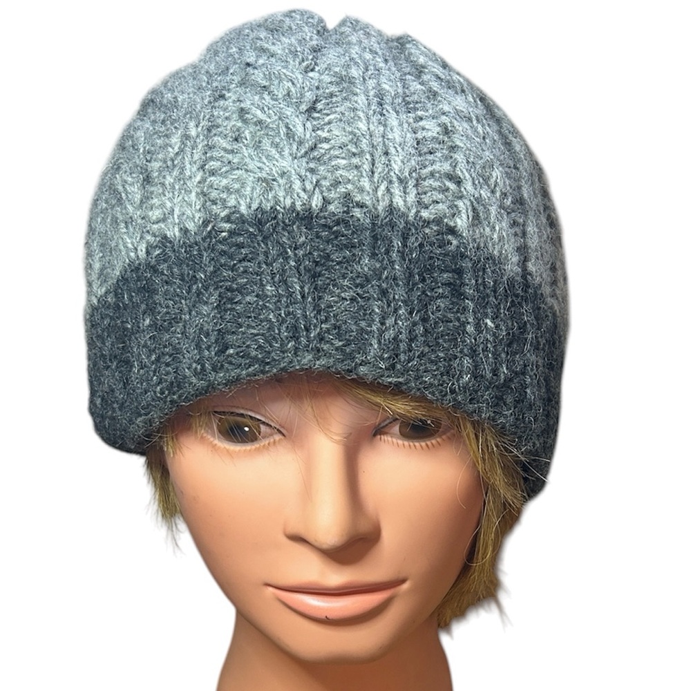 Unisex Aran Sweater Market wool cable knit beanie gray made in‎ Ireland fleece